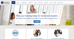 Desktop Screenshot of meritprojectmanagementtraining.com