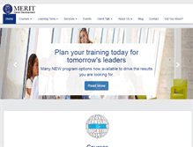 Tablet Screenshot of meritprojectmanagementtraining.com